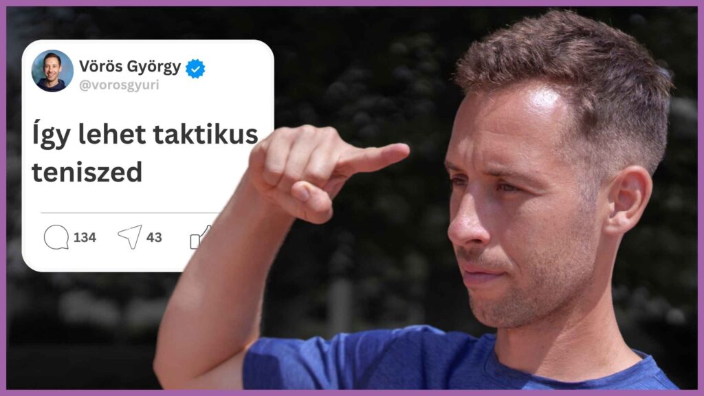 Vörös György mutatja a fejét, mellette a felirat: Így lehet taktikus teniszed – blog borítókép a teniszstratégia témájához.